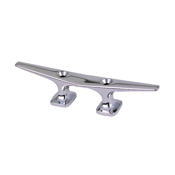 6.5" Open Base Cleat Pr Through-Bolt Chrm Plated Zinc